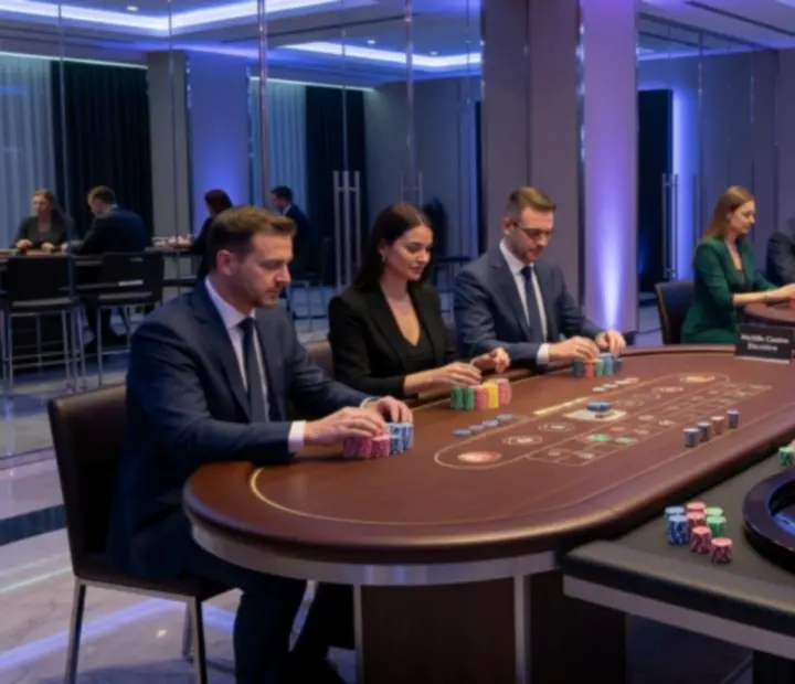 Mobilne stoły pokerowe przygotowane na elegancki event firmowy