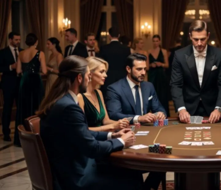 Wieczorny event pokerowy w luksusowej aranżacji